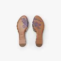 Check Sloane Slides​ in Light beige - Women | Burberry® Official