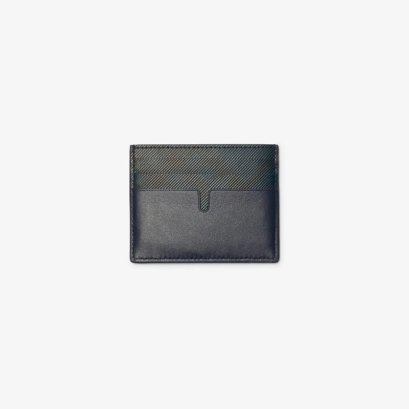 Tall Pop Check Card Case​ in Midnight blue - Men | Burberry® Official