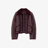 Cropped Quilted Nylon Floriston Jacket in Mahogany brown - Women | Burberry® Official