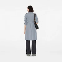 Long Silk Trench Coat in Gale - Women | Burberry® Official