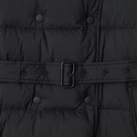 Short Nylon Hooded Puffer Coat in Black - Women | Burberry® Official