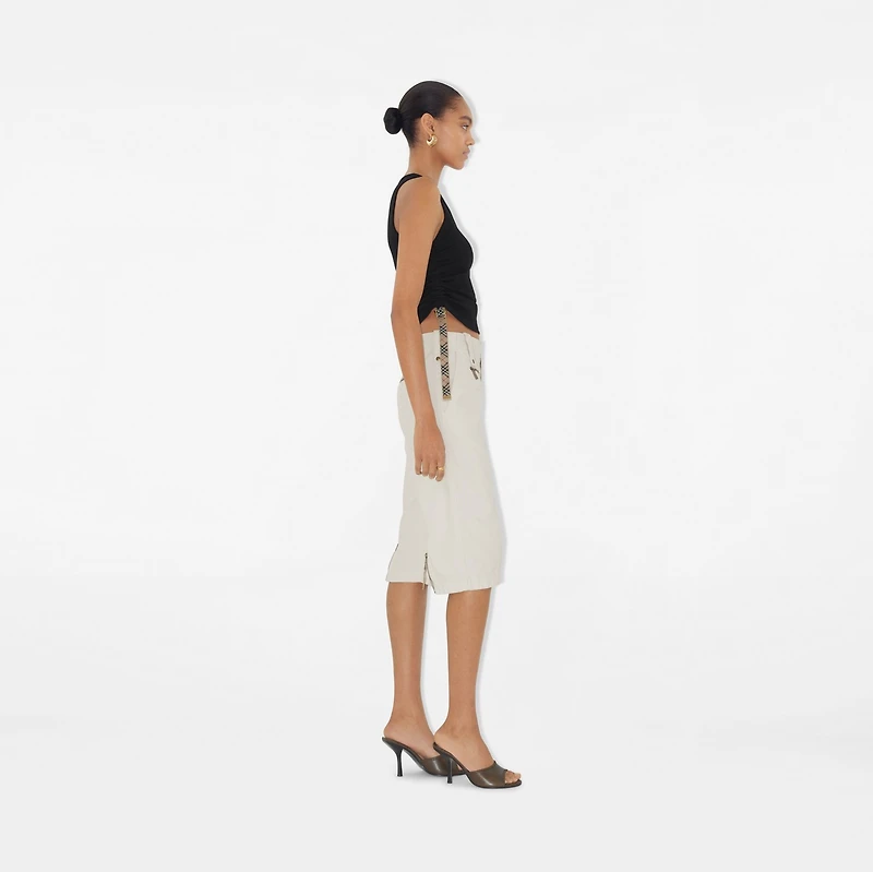 Festival Cotton Blend Tank Top in Black - Women | Burberry® Official