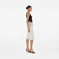 Festival Cotton Blend Tank Top in Black - Women | Burberry® Official