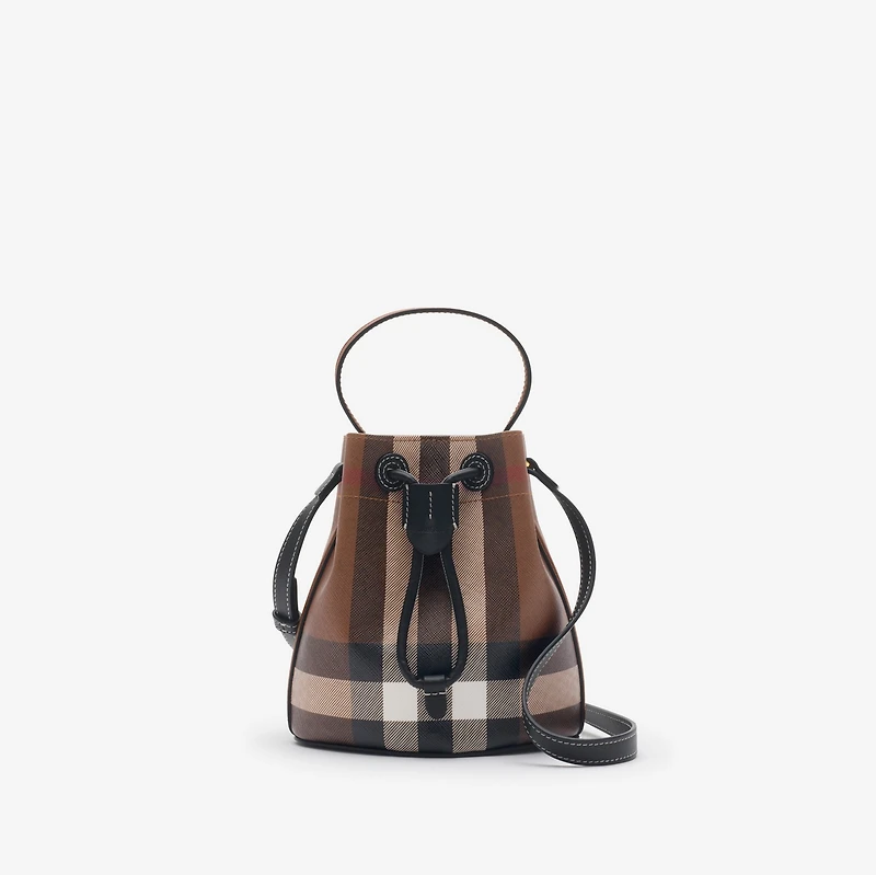 Mini TB Bucket Bag in Dark birch brown - Women | Burberry® Official