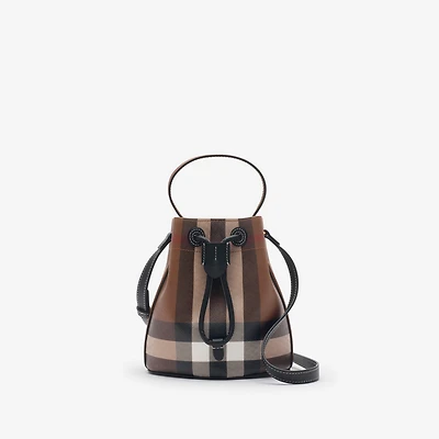 Mini TB Bucket Bag in Dark birch brown - Women | Burberry® Official