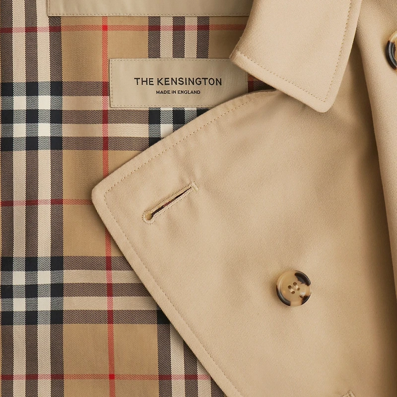 Long Kensington Heritage Trench Coat in Honey - Men, Cotton Gabardine | Burberry® Official