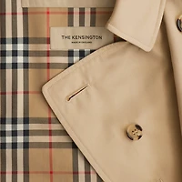 Long Kensington Heritage Trench Coat in Honey - Men, Cotton Gabardine | Burberry® Official