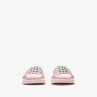 Check Slides in Mallow pink - Women | Burberry® Official