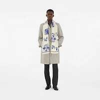 London Landmarks Wool Silk Scarf in Knight | Burberry® Official