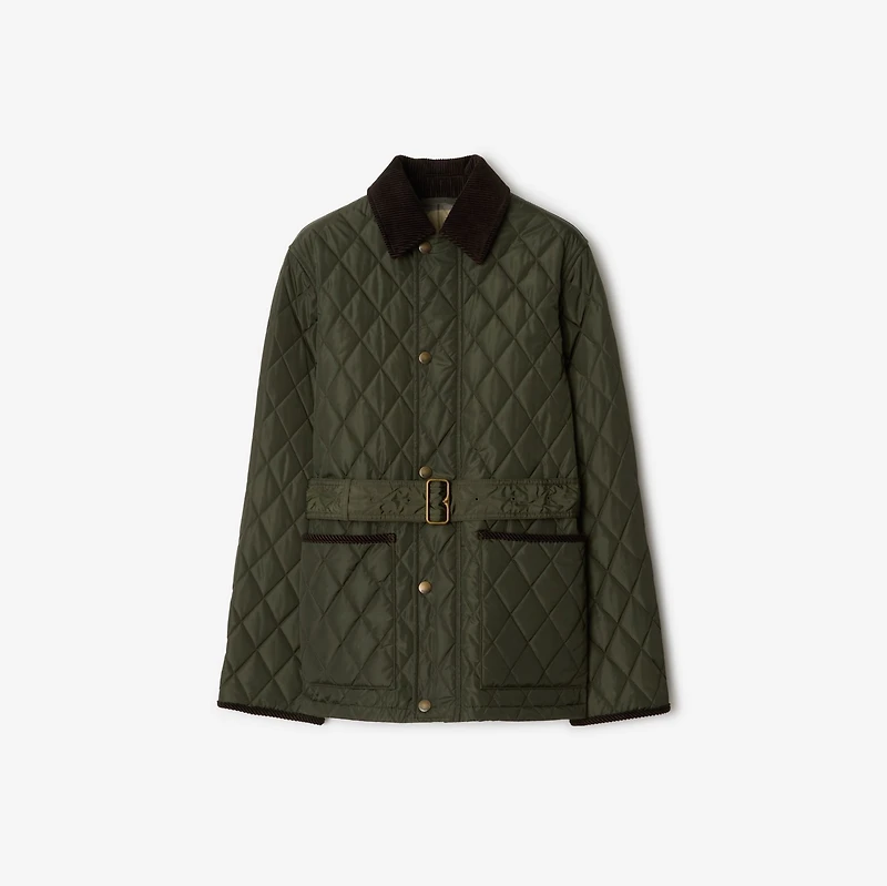 Quilted Nylon Jacket in Shale - Women, Cotton | Burberry® Official