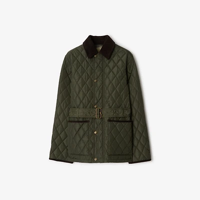 Quilted Nylon Jacket in Shale - Women | Burberry® Official