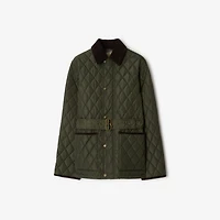 Quilted Nylon Jacket in Shale - Women, Cotton | Burberry® Official
