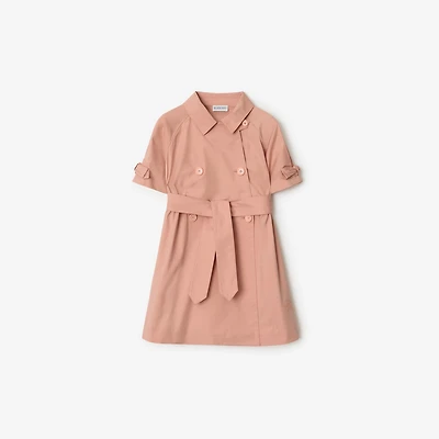 Stretch Cotton Trench Dress in Slipper | Burberry® Official