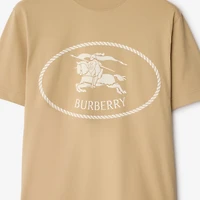 Knight Stamp Cotton T-shirt in Flax beige - Men | Burberry® Official