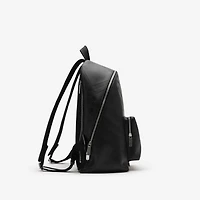 Embossed Check Backpack in Black - Men, Leather | Burberry® Official