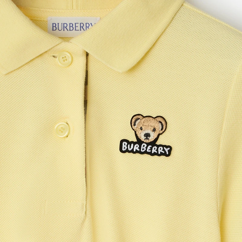 Cotton Polo Shirt Dress in Sherbet | Burberry® Official
