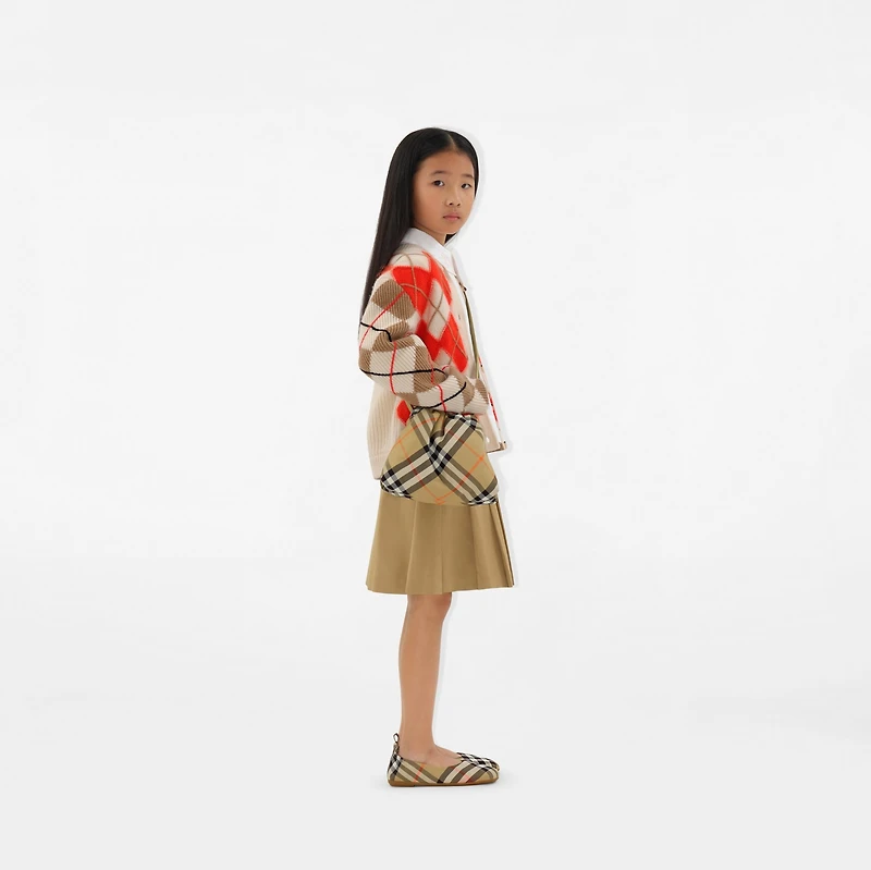 Check Pouch in Sand - Children | Burberry® Official