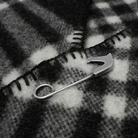 Check Wool Hooded Scarf in Black | Burberry® Official