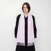 Check Cashmere Scarf in Fondant | Burberry® Official