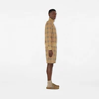 Check Jersey Shorts in Sand - Men, Nylon | Burberry® Official