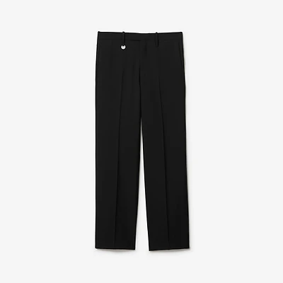 Wool Trousers in Black - Men | Burberry® Official