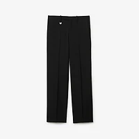 Wool Trousers in Black - Men | Burberry® Official