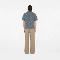 Relaxed Fit Check Cotton Shirt in Pewter - Men | Burberry® Official