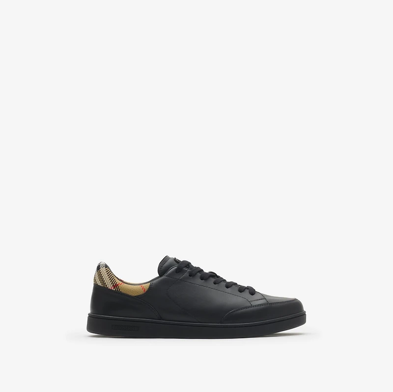 Leather Set Sneakers in Black/sand beige - Men | Burberry® Official