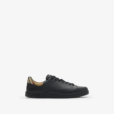 Leather Set Sneakers in Black/sand beige - Men | Burberry® Official