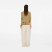 Check Chain Strap Wallet in Archive beige/briar brown - Women | Burberry® Official