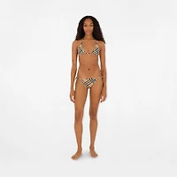 Check Bikini Briefs in Sand - Women, Nylon | Burberry® Official