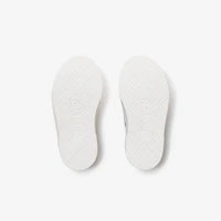 Check Cotton Sneakers in Sand beige