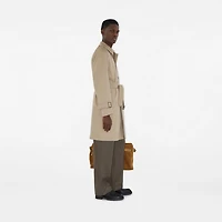 Long Gabardine Car Coat in Fossil - Men, Cotton | Burberry® Official
