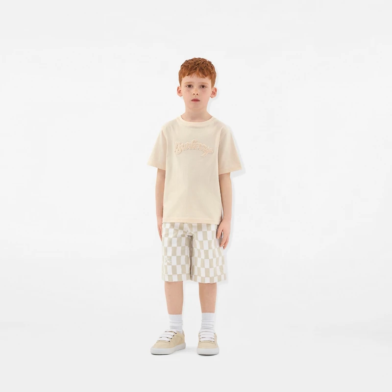 Checkerboard EKD Denim Shorts in Calico | Burberry® Official