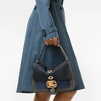 Small Rider Bag in Asphalt grey/bermuda blue/indigo - Women, Leather | Burberry® Official