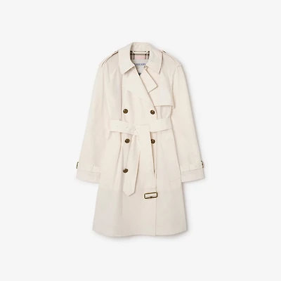 Mid-length Lightweight Cotton Belgravia Trench Coat​ in Seashell white - Women, Cotton Gabardine | Burberry® Official