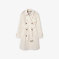Mid-length Lightweight Cotton Belgravia Trench Coat​ in Seashell white - Women, Cotton Gabardine | Burberry® Official