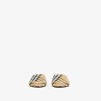 Rhinestone Check Sloane Mules in Rosewood brown - Women | Burberry® Official