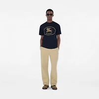 Knight Stamp Cotton T-shirt in Navy - Men | Burberry® Official