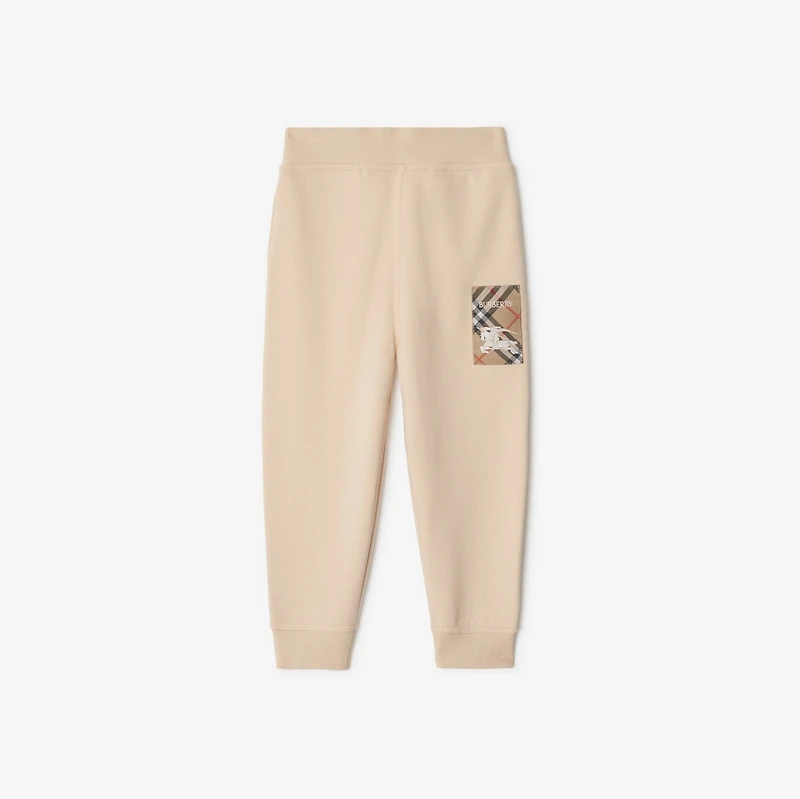 Check Label Cotton Jogging Pants in Calico | Burberry® Official