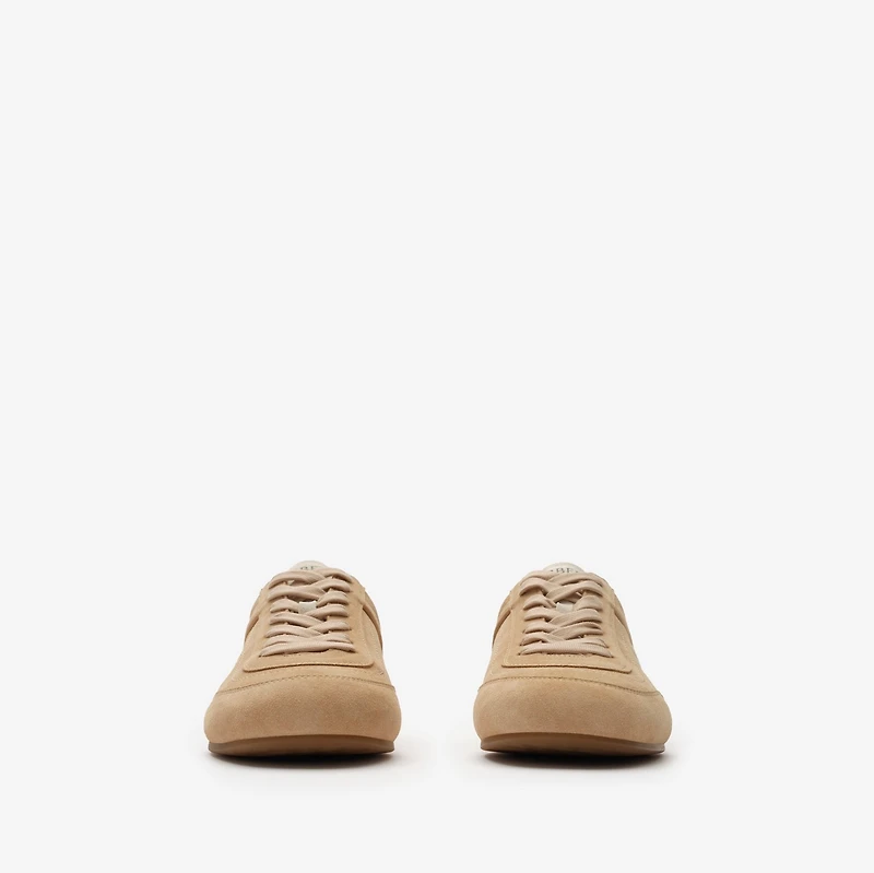 Suede Knight Runner Sneakers​ in Flax/dove beige - Women | Burberry® Official