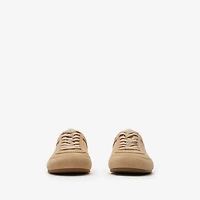 Suede Knight Runner Sneakers​ in Flax/dove beige - Women | Burberry® Official