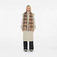 Badge Check Cashmere Scarf in Sand | Burberry® Official