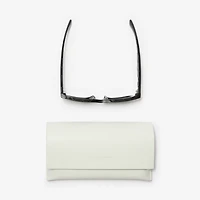 Logo Rectangular Sunglasses​ in Black - Men | Burberry® Official