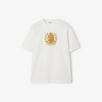 B Crest Cotton T-shirt in Chalk - Men | Burberry® Official