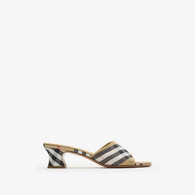 Check Sloane Mules​ in Sand beige - Women | Burberry® Official