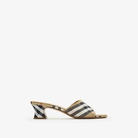 Check Sloane Mules​ in Sand beige - Women | Burberry® Official