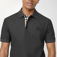 Cotton Polo Shirt in Charcoal grey - Men | Burberry® Official