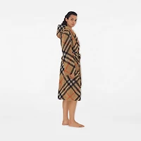 Check Cotton Robe in Sand | Burberry® Official