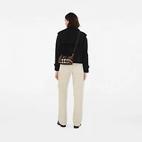 Mini Check Bowling Bag in Dark birch brown - Women | Burberry® Official